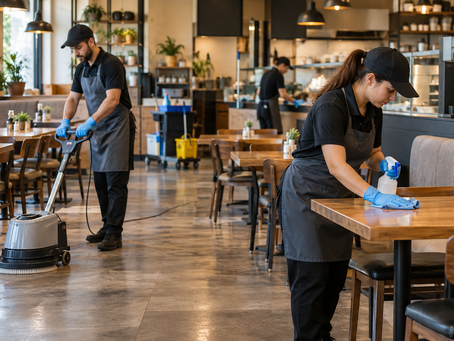 Professional deep cleaning for restaurants and cafés