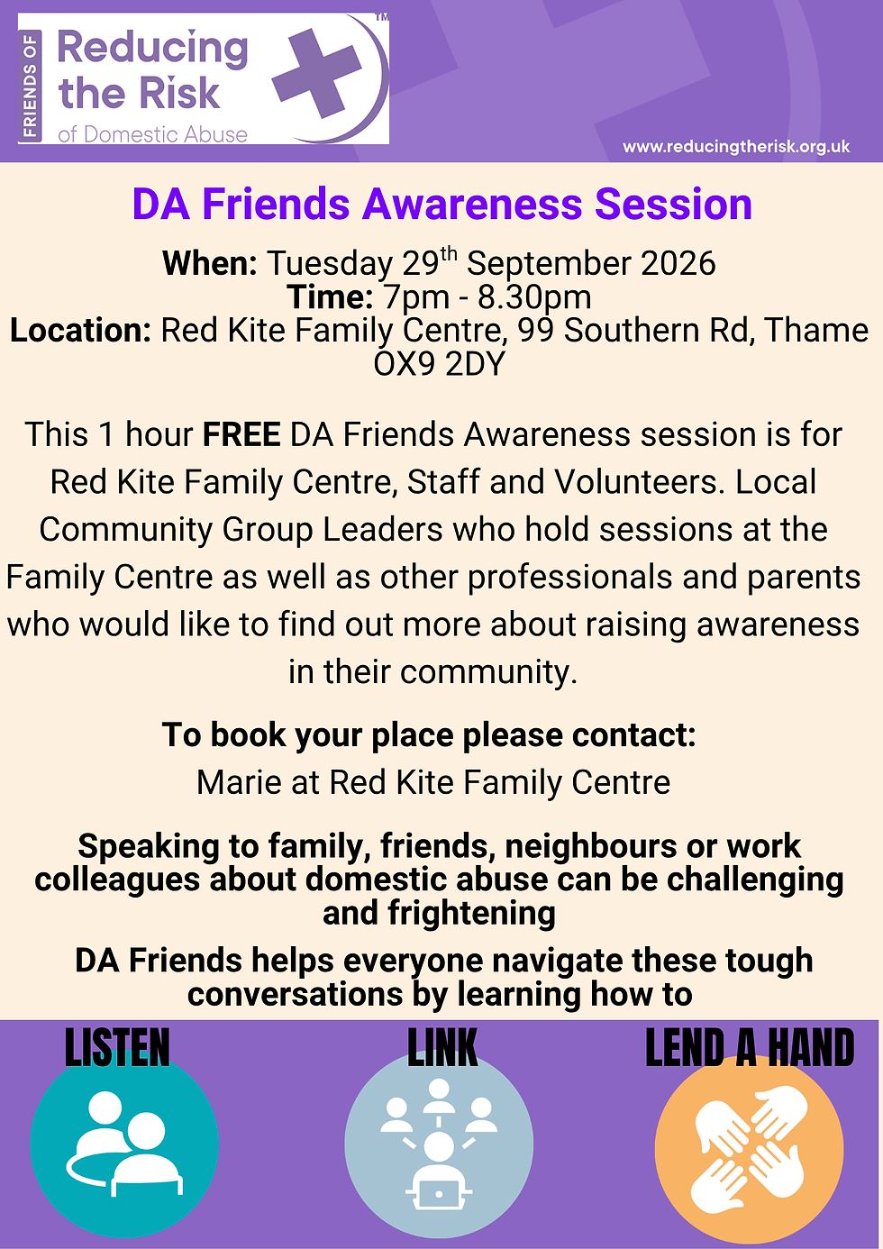 DA Friends Awareness Session