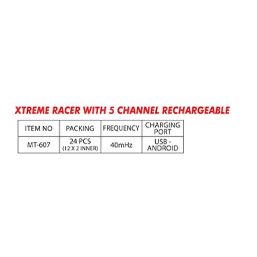 Thumbnail: Xtreme Racer 5 Channel Rechargebale