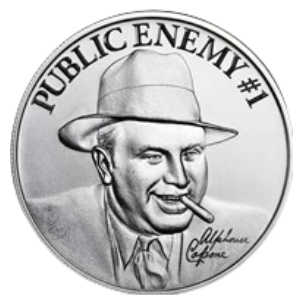 2oz - Public Enemy #1 - Alphonse Capone - High Relief