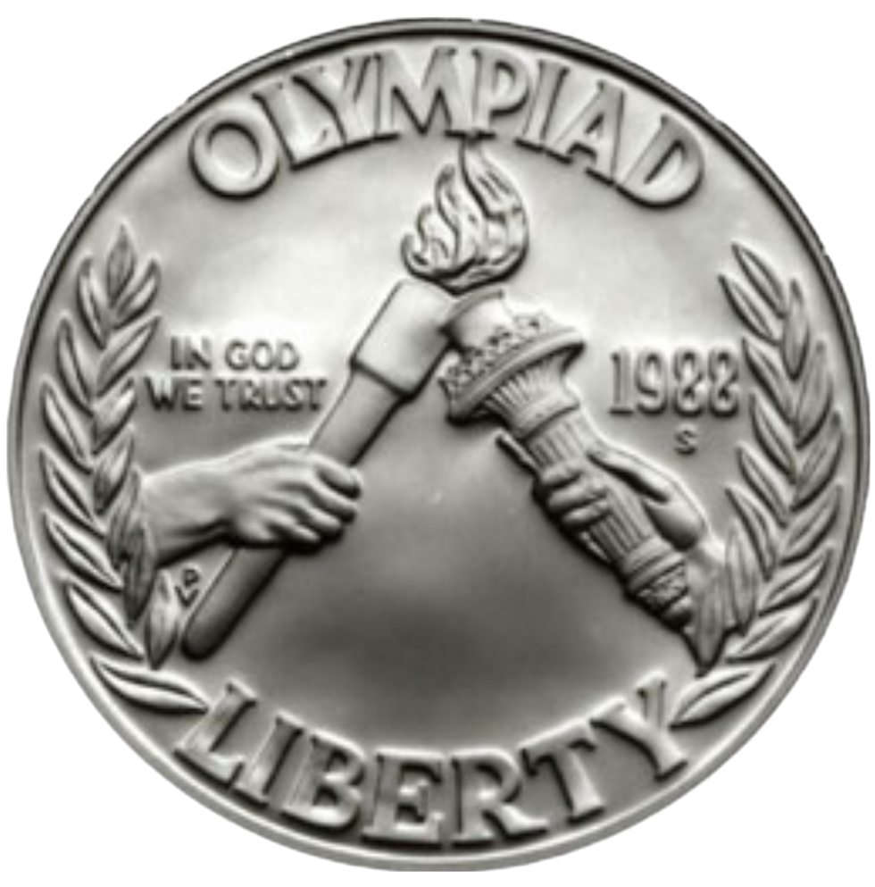1988 - S - 1oz. - Olympic Coin (Proof)
