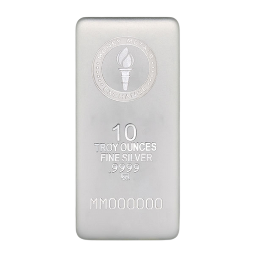 純銀　シルバー　296.8グラム MM - 10oz. - Silver Bar (Sandblasted Finish) | Aspire Silver Co.