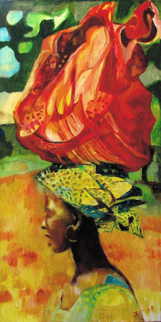 איור אישה עם סל