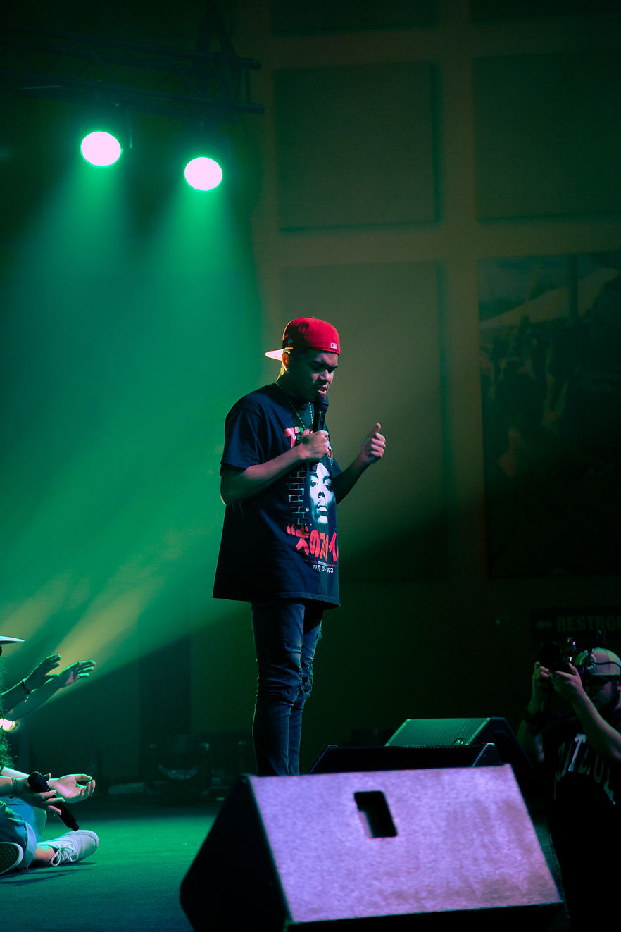 Antonio Medina Preaching at a youth service