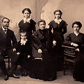 Retrato de la familia de la vendimia