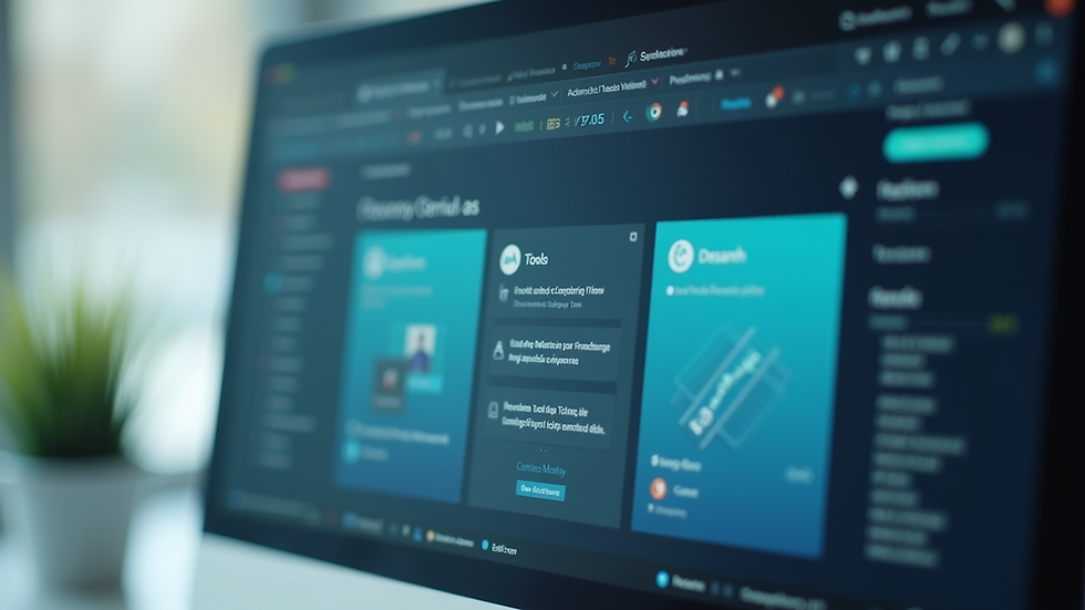 Close-up view of a computer screen displaying Atlassian tools interface