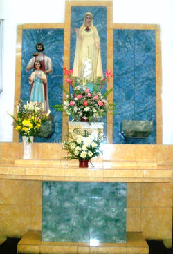 IGLESIA DE CHEPEN IMAGEN DE LA VIRGEN MARIA RESALTA ALTAR DE MARMOL QUE SE CON