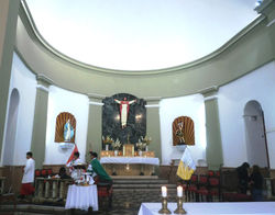 ALTAR MAYOR IGLESIA DE LA PROVINCIA DE CHEPEN- IMAGEN DE SAN SEBASTIAN MISA DO