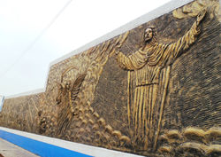 CEMENTERIO DE LA PROVINCIA DE CHEPEN -PORTADA PRINCIPAL FRONTIS ISQUIERDO COMPLE