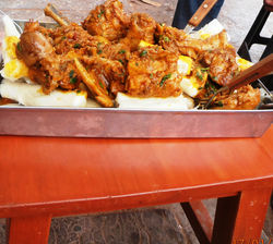 GUSO DE GALLINA DE CORRAL, PREPARADO POR PERZ MENDOZA EN CHEQUEN 17 ENERO 2014.