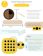 Wood block dimensions