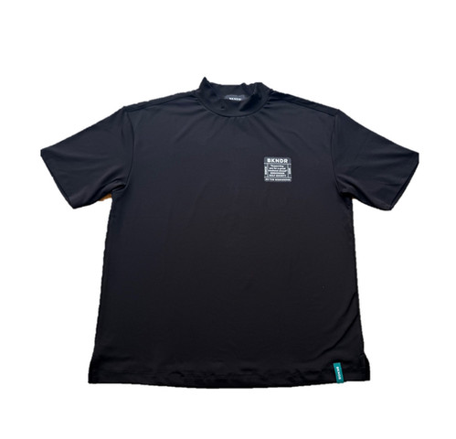 H/S mock neck shirts cross logo pt BLK | BKNDR