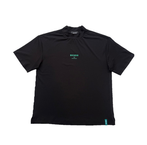 H/S Mockneck shirts wave print BLK | BKNDR