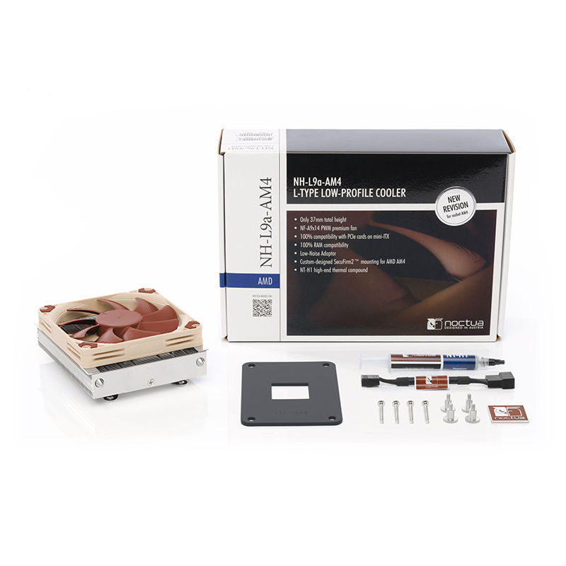 थंबनेल: नोक्टुआ एनएच-एल९ए-एएम४ सीपीयू कूलर | AMD Ryzen के लिए 37mm लो-प्रोफाइल