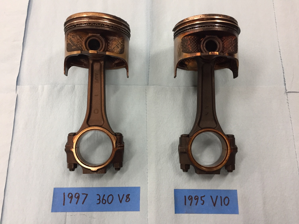 8.0L V10 vs. 5.9L V8 Pistons and Connecting Rods