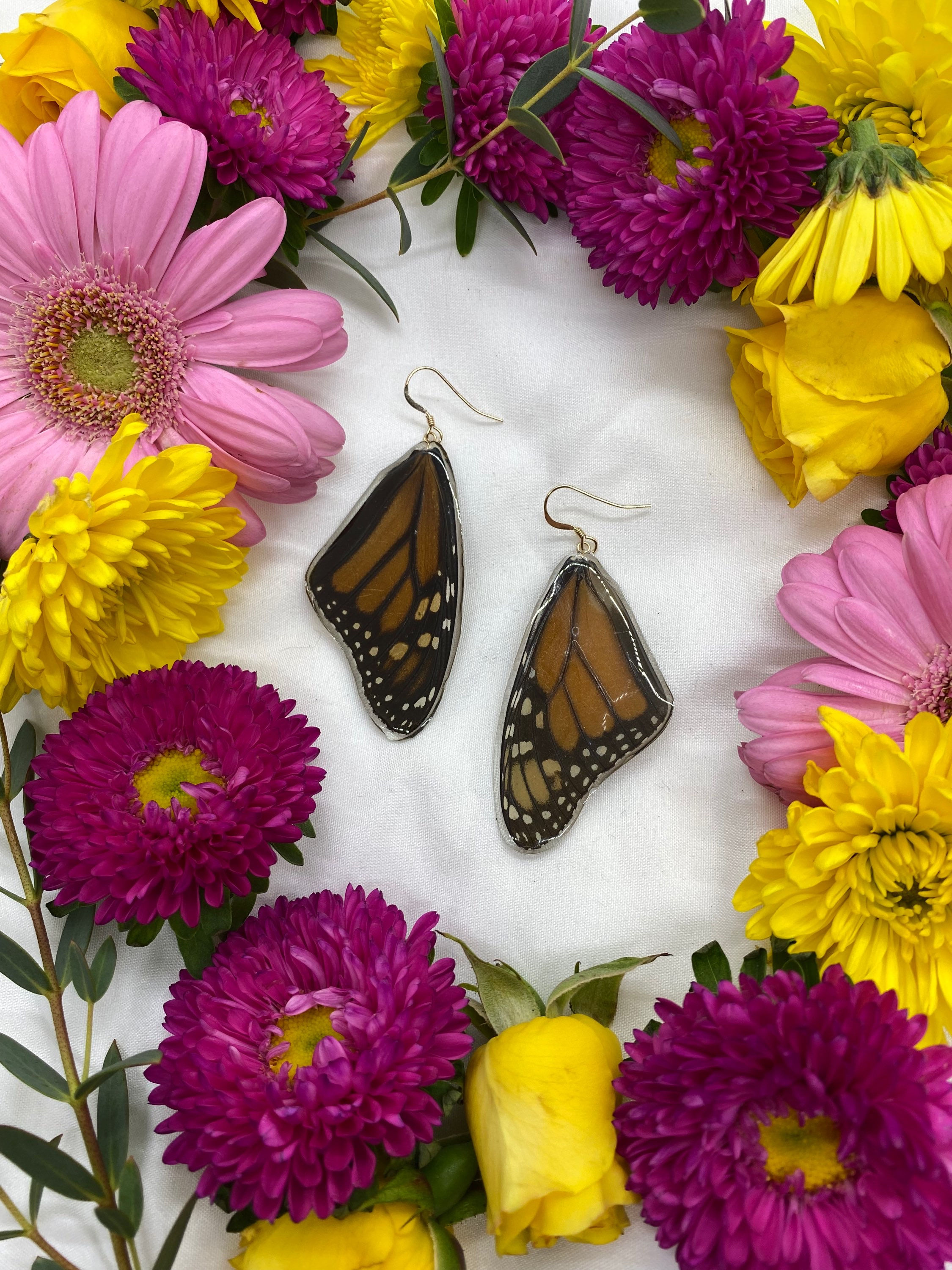 monarch butterfly earrings (made-to-order)