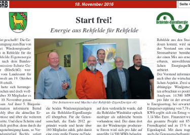 Lokale Energie für die Region: „Rehfelder Tarif“