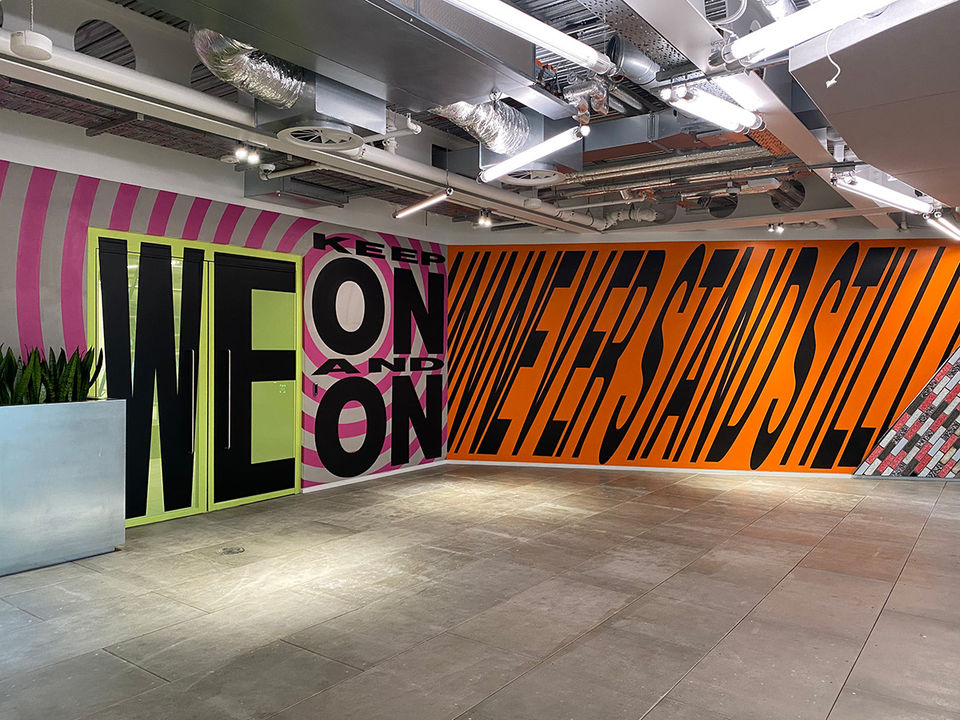 Hand painted interior mural for Nike and Lakwena