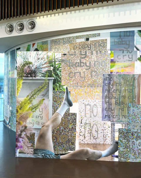 Large format mural printed on removable vinyl