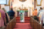 Pastor preaching at church