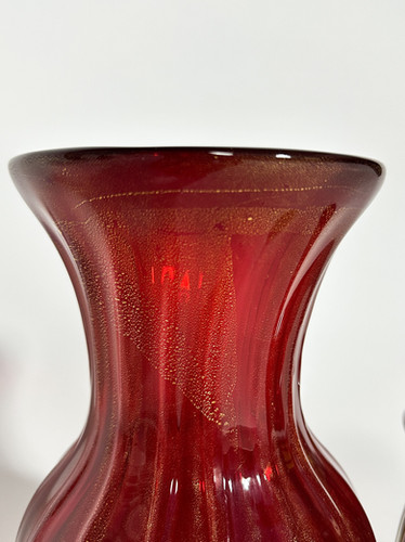 Archimede Seguso Vase Murano Glass Gold 1960s | sella-studio