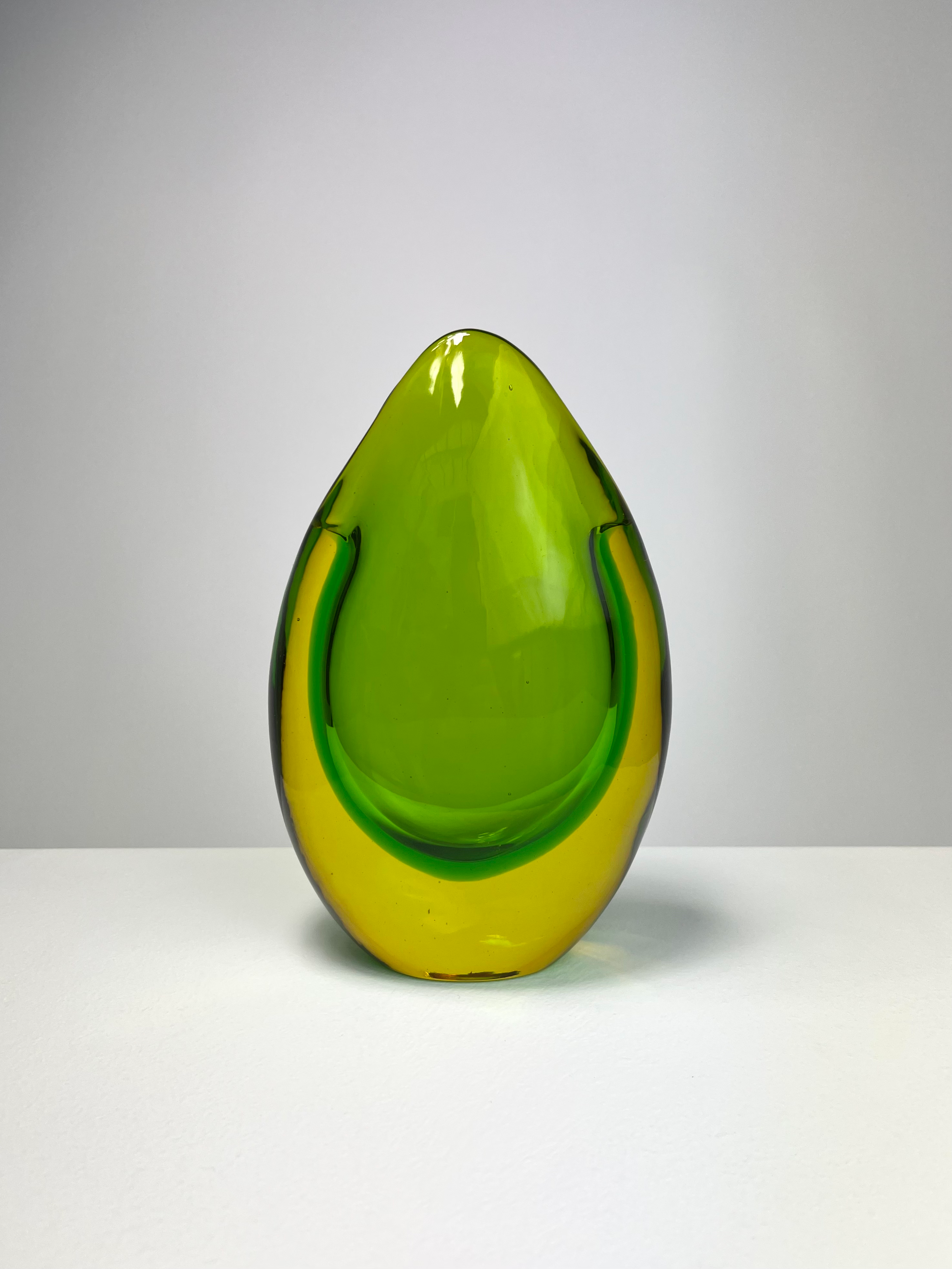 Flavio Poli Valva Vase Seguso Vetri D‘Arte Murano Glass 1950s