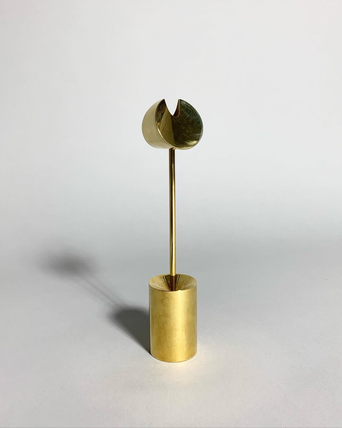 Pierre Forsell Aniara Candle Holder Brass Skultuna 1960s