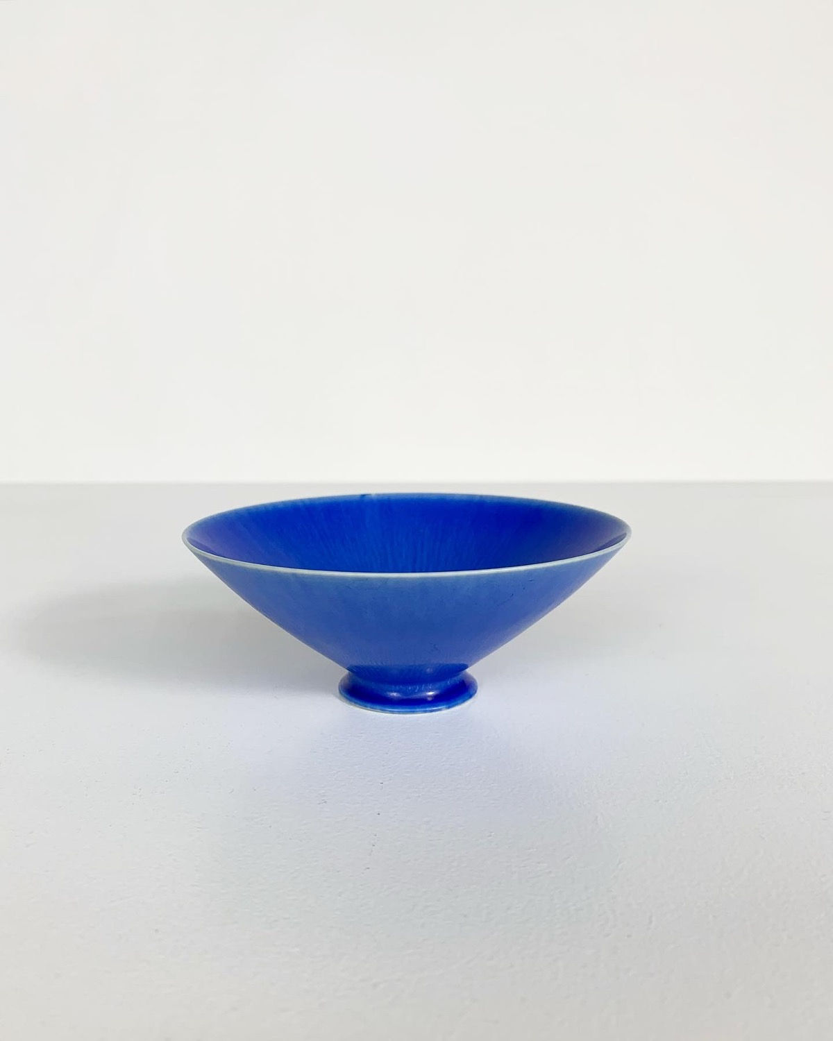 Sven Wejsfelt Stoneware Bowl Blue Gustavsberg 1988