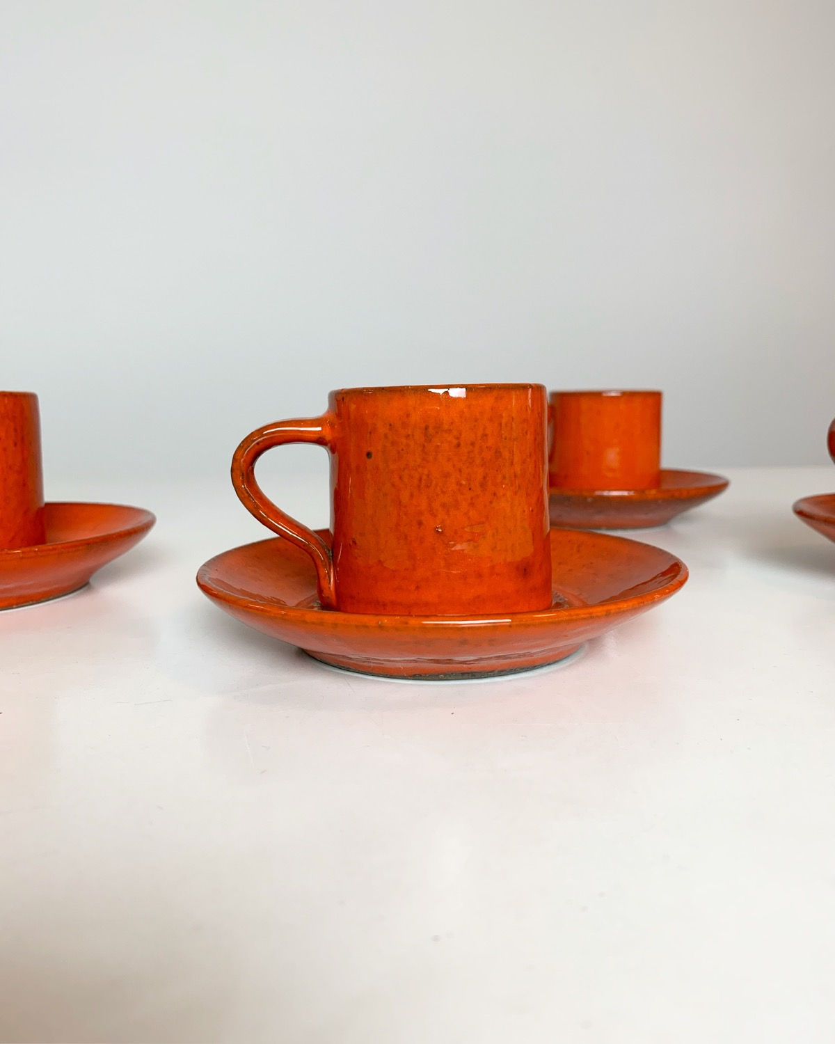 Set of Four Edouard Chapallaz Espresso Mugs 1960s