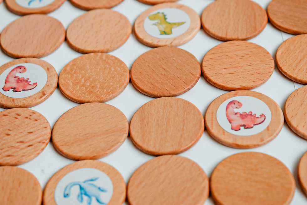 Thumbnail: Dinosaur Themed Wooden Memory Game
