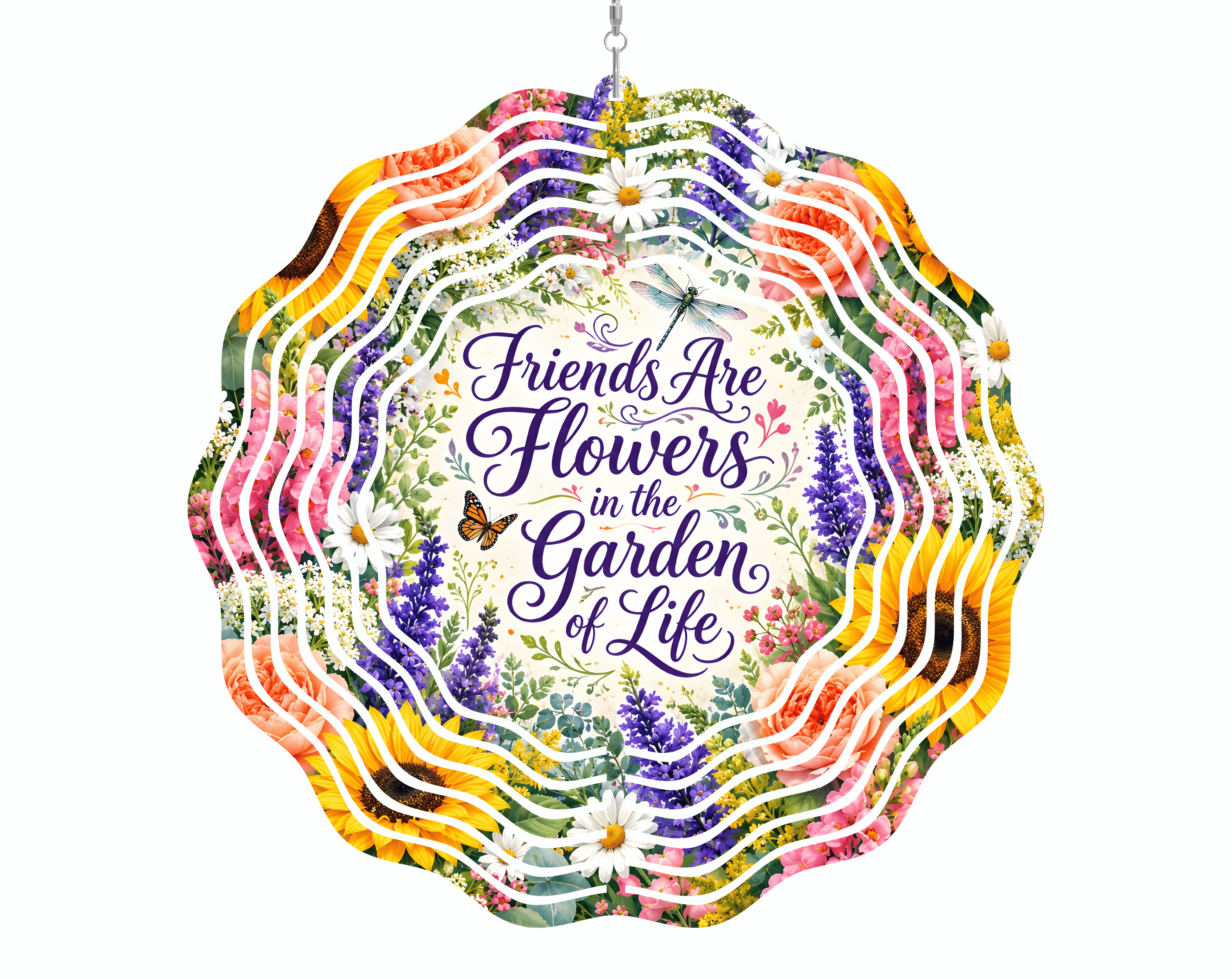 Friends Are Flowers Wind Spinner