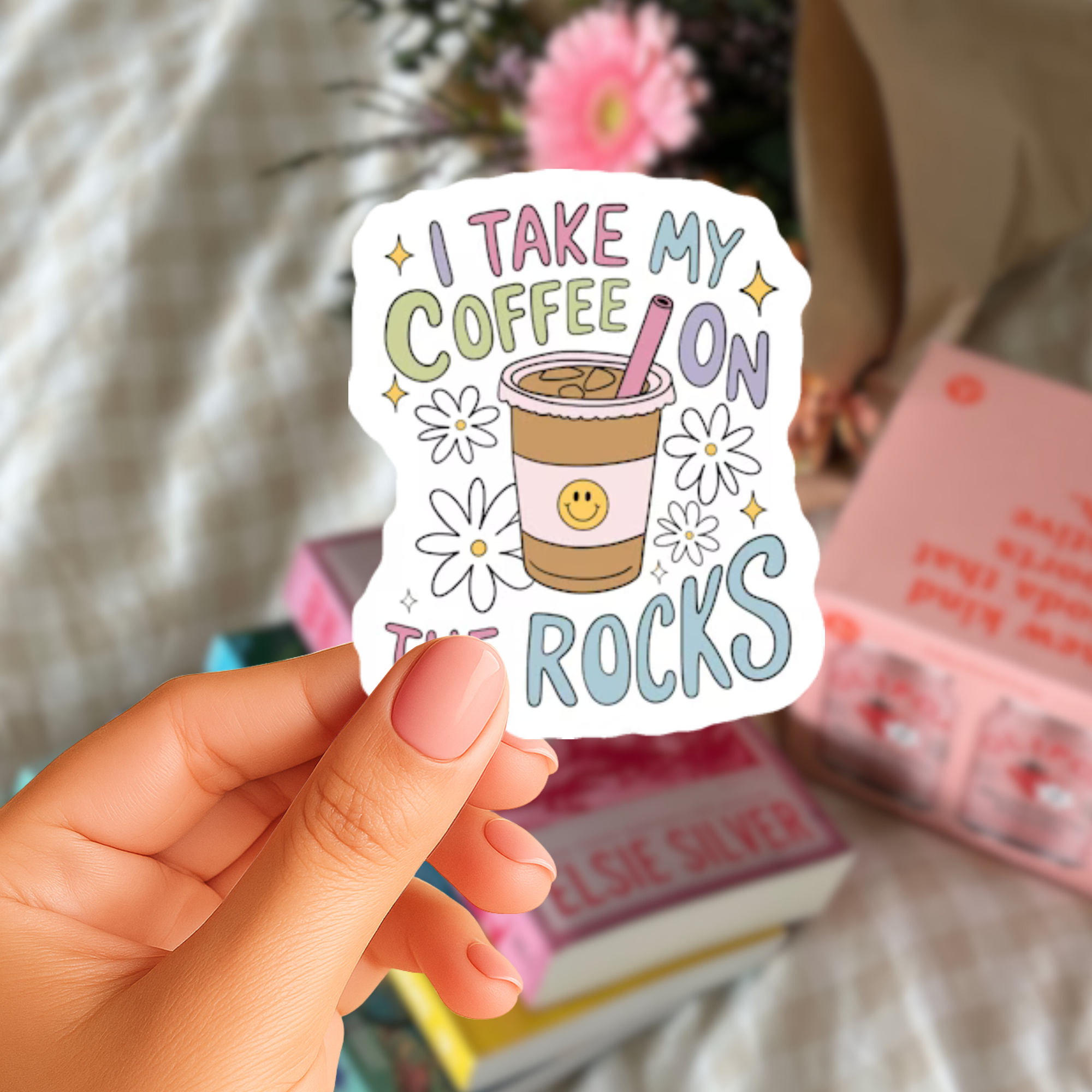 I Take My Coffee On The Rocks Sticker