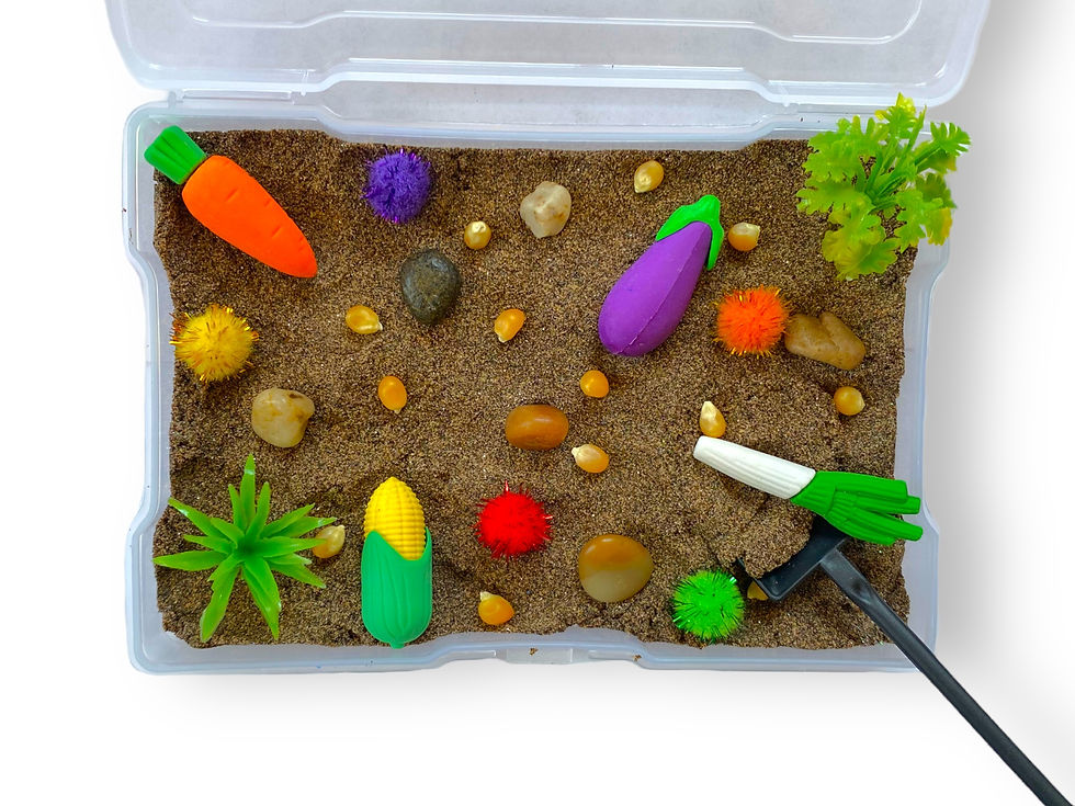 Vegetable Farm Sensory Bin