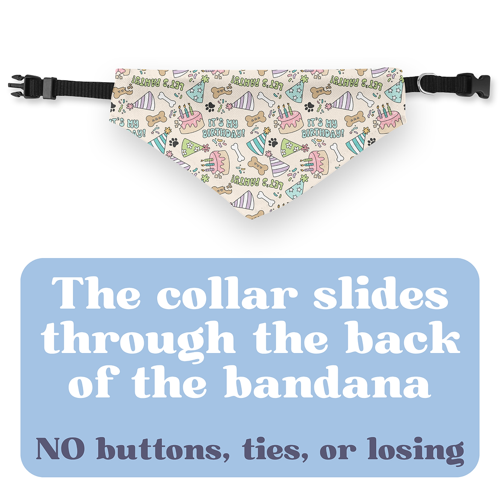 Thumbnail: It's My Birthday Pet Bandana Collar