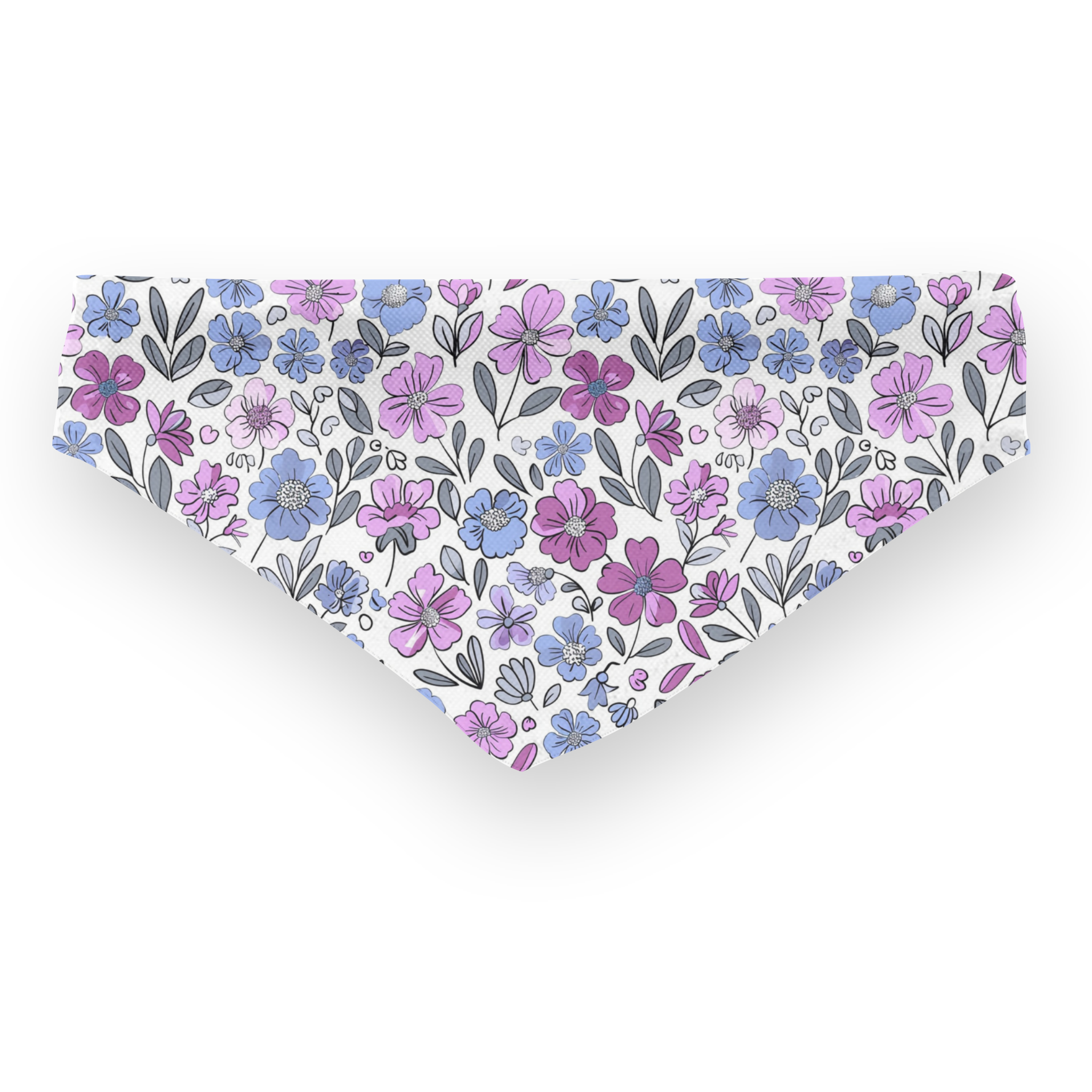 Purple Floral Pet Bandana Collar