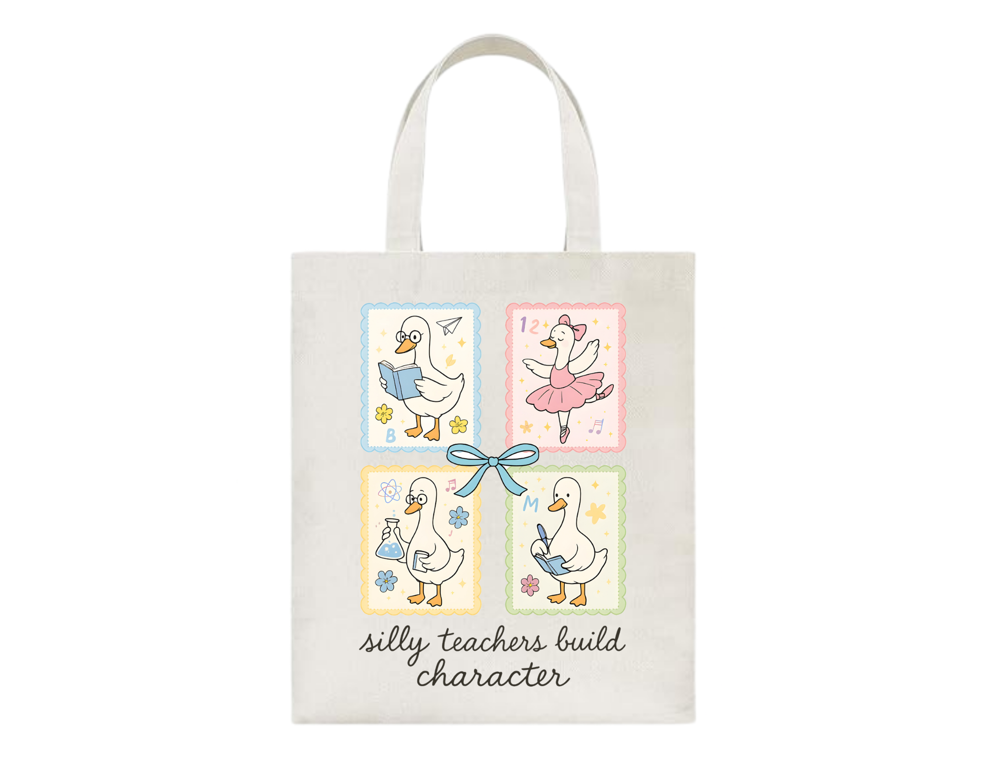 Silly Teachers Build Character Tote Bag