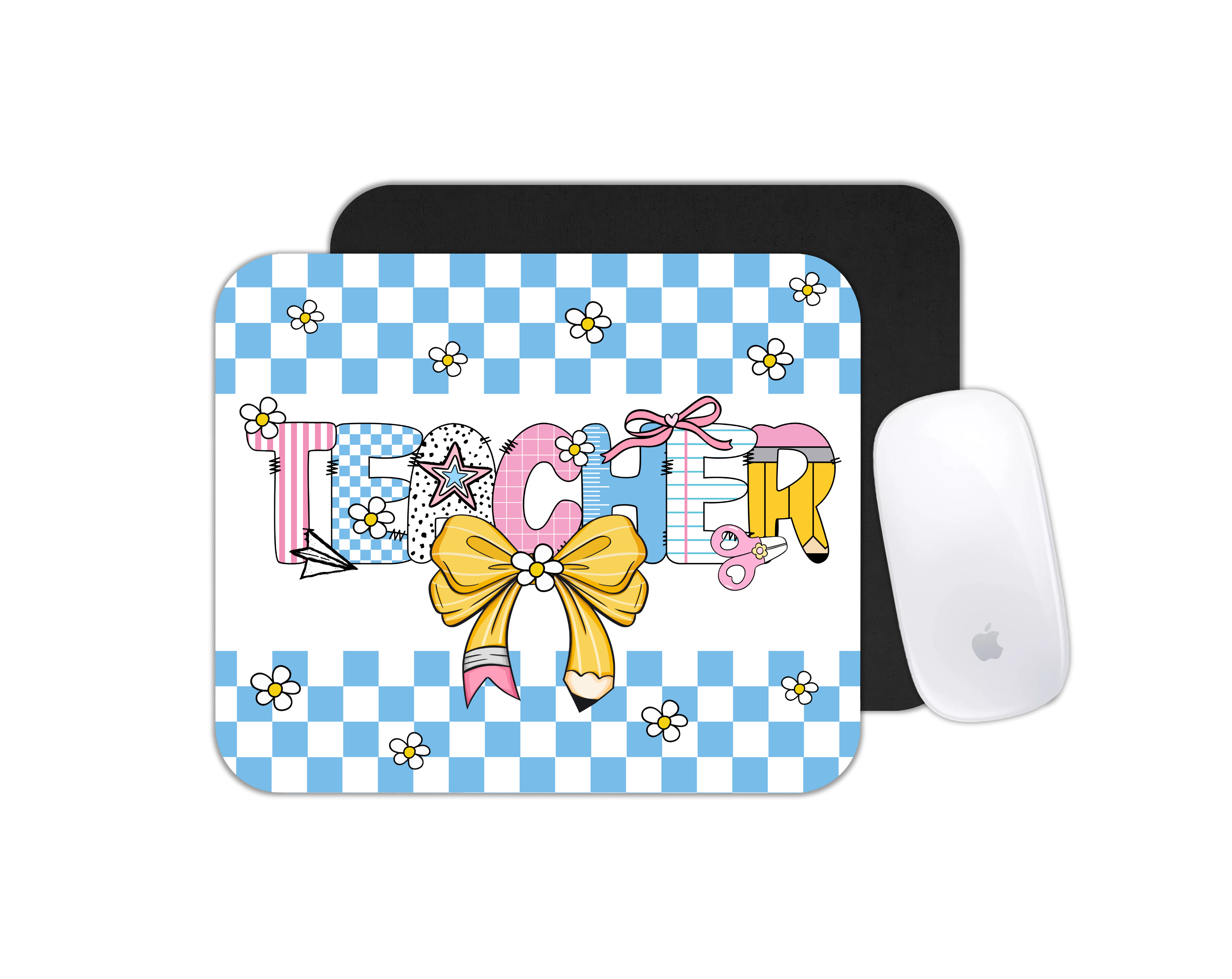 Checkered Teacher Mouse Pad