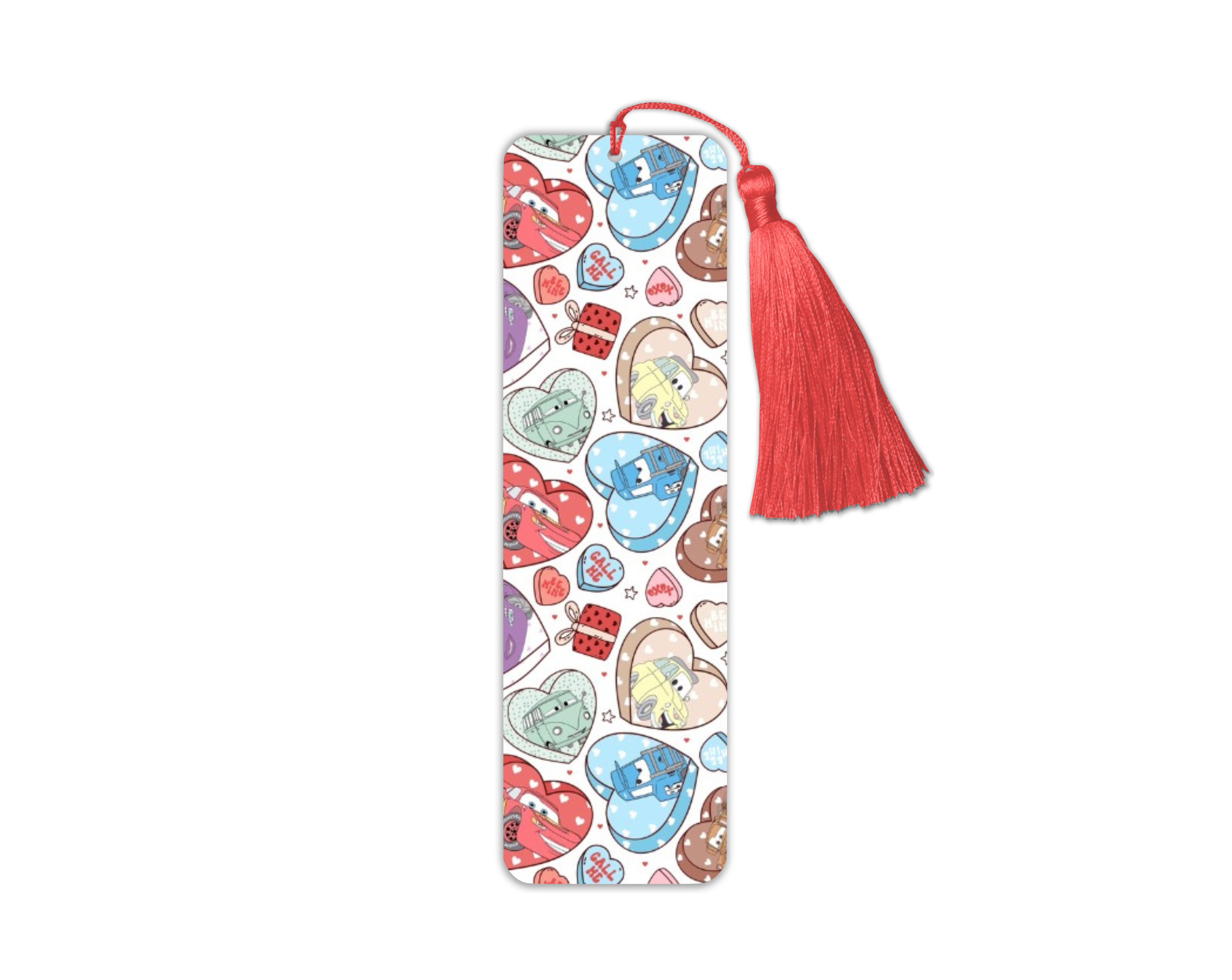 Cars Valentine Bookmark