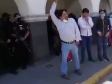 Alcaldesa de Huejotzingo agrede a manifestantes
