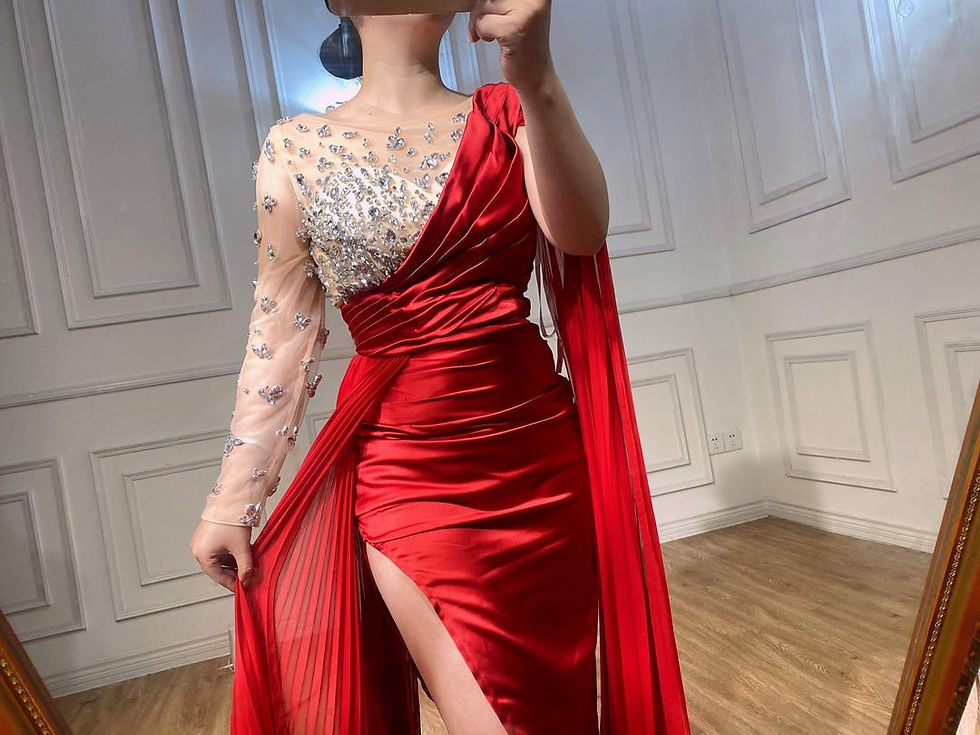 Thumbnail: One shoulder jewelled dress