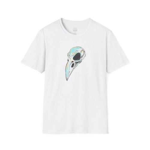 Artistic Bird Skull TShirt, Unisex Tee, Unique Graphic Tee, Casual