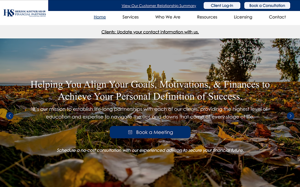 HKS Financial Partners Website Redesign