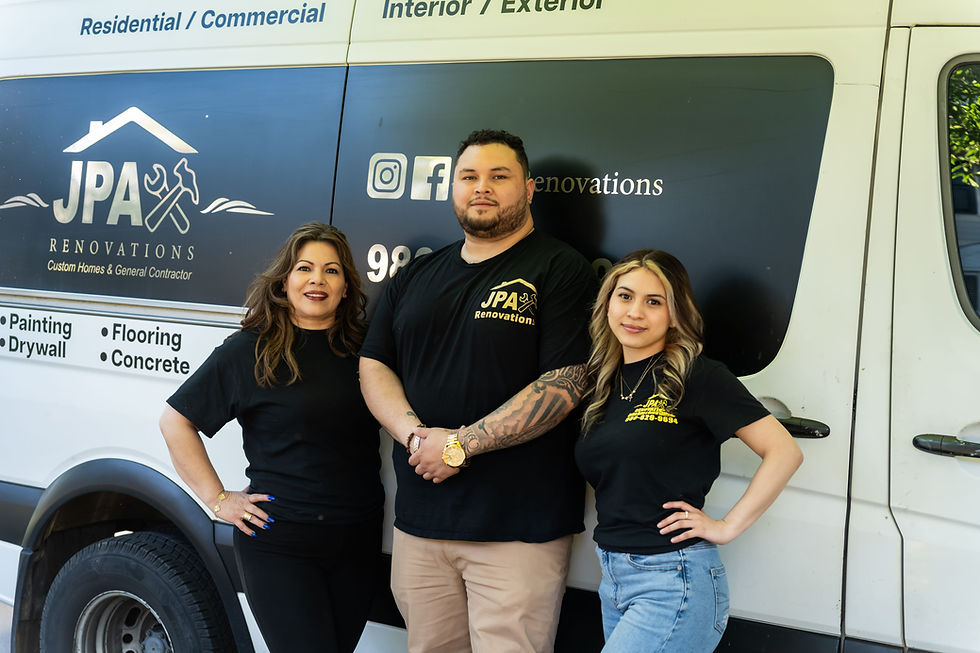 JPA Renovations team standing in front of company van