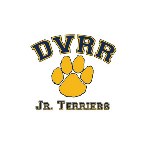 DVRR Jr. Terriers logo with paw print