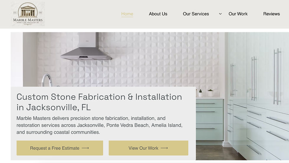 Marble Masters Website Redesign