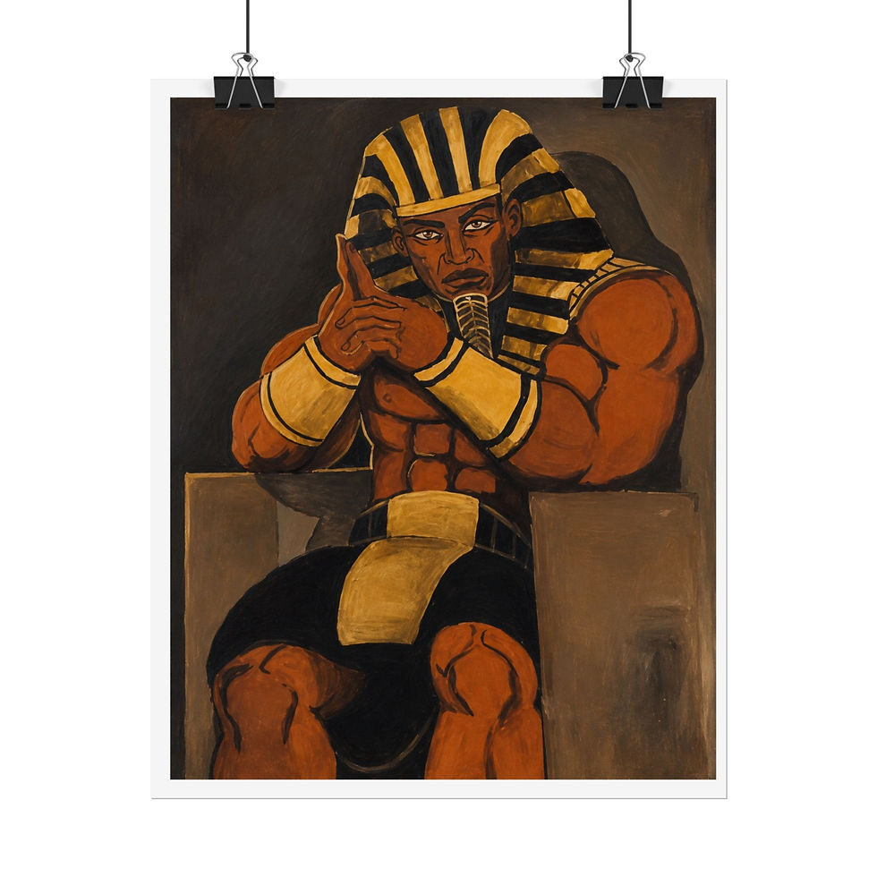 Thumbnail: Pharaoh Rapper Poster — Vintage Egyptian Hip-Hop Art Print (Rolled Poster)
