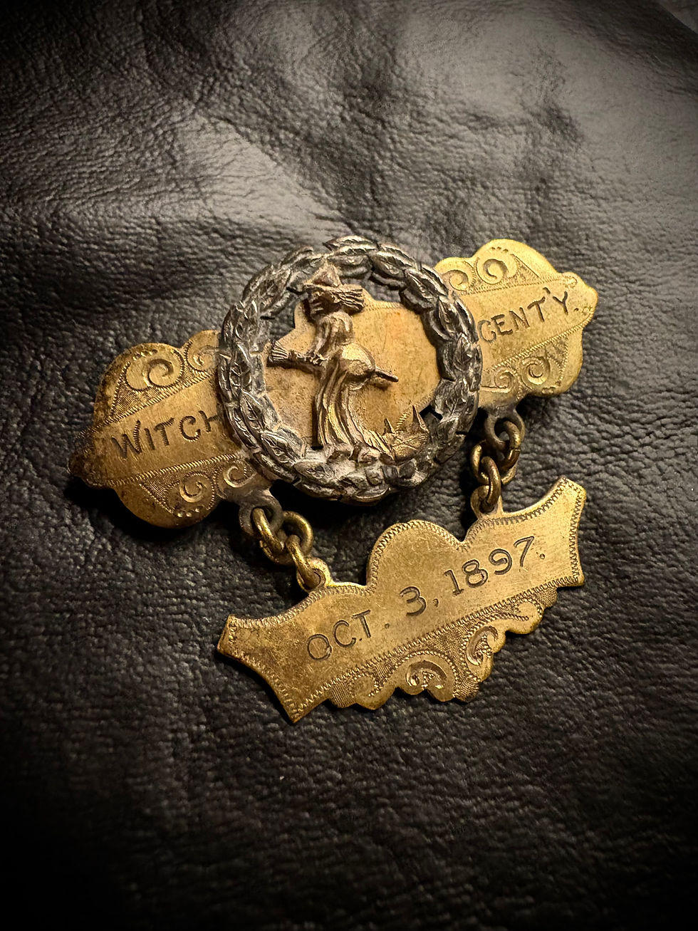 An original Witch Cent’y 1897 Gold Plated Medal
