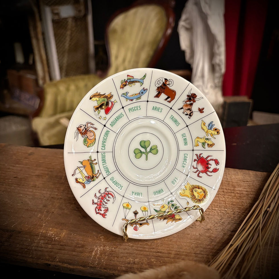 Thumbnail: VINTAGE ZODIAC FINE CHINA SAUCER