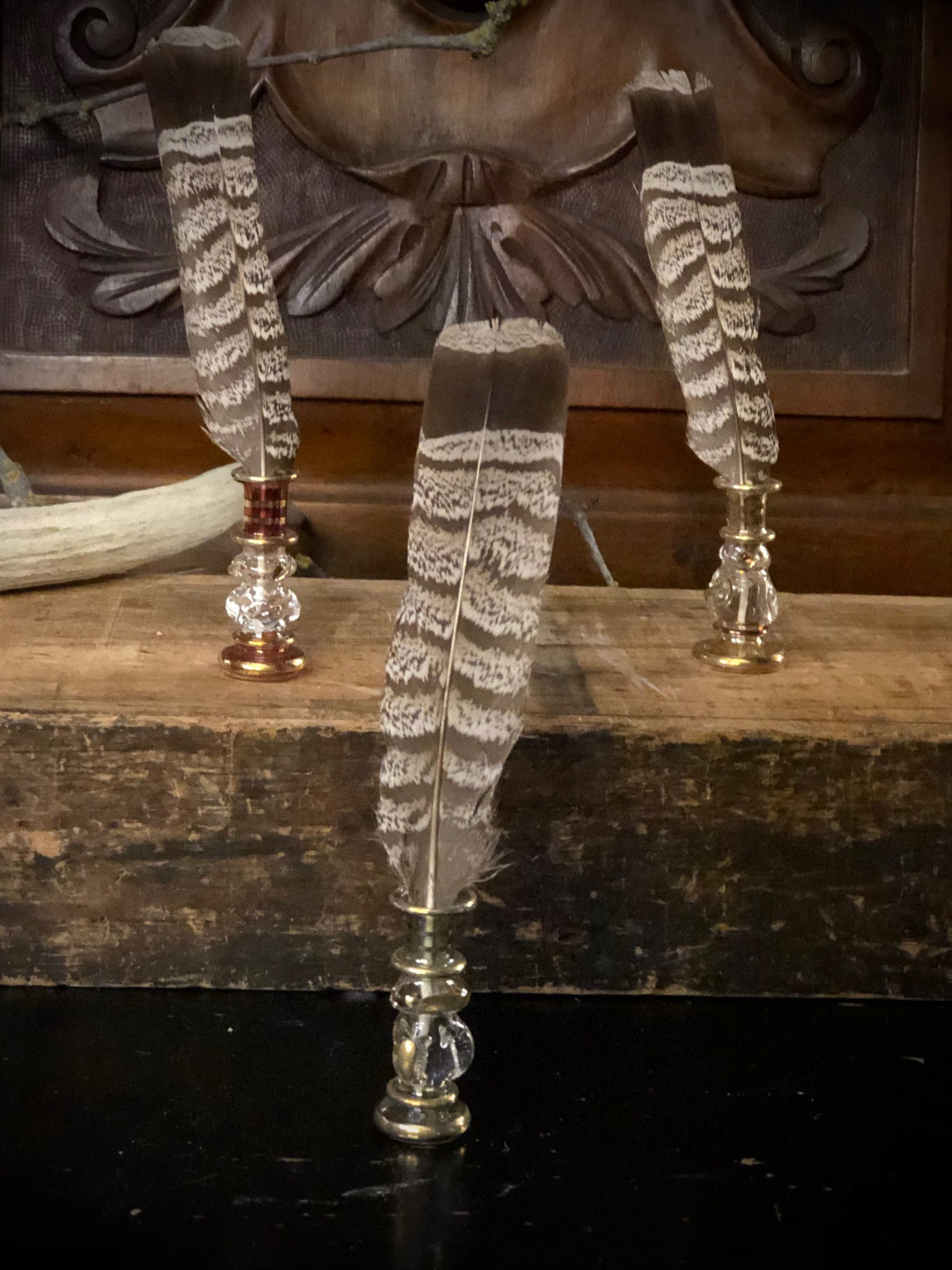 VINTAGE GROUSE FEATHER - FROM CANADA