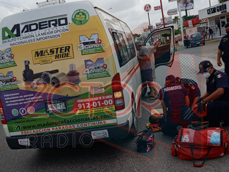 Mujer atropellada por bajarse antes que se detenga la unidad